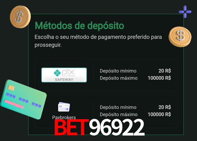 O cassino bet96922 oferece uma grande variedade de métodos de pagamento