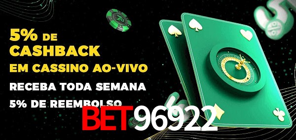 Promoções do cassino ao Vivo bet96922